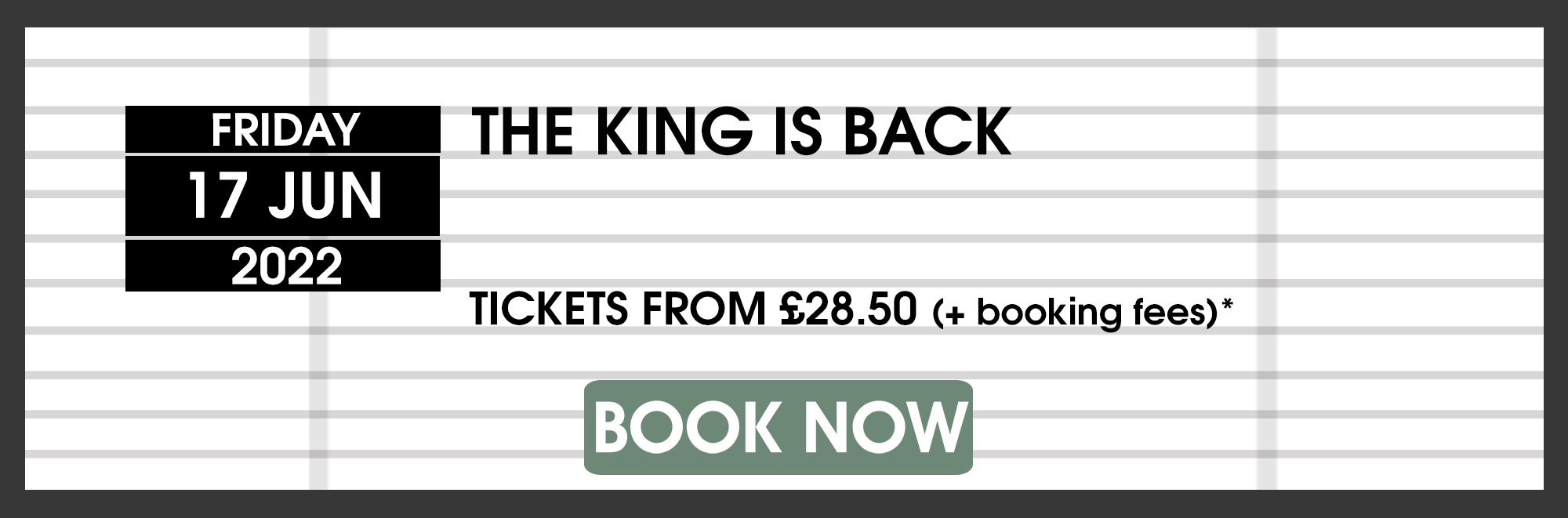 17.06.22 KING IS BACK BOOK NOW